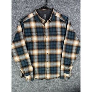 Kuhl Plaid Flannel Shirt Men’s Large Long Sleeve Button Up Outdoor